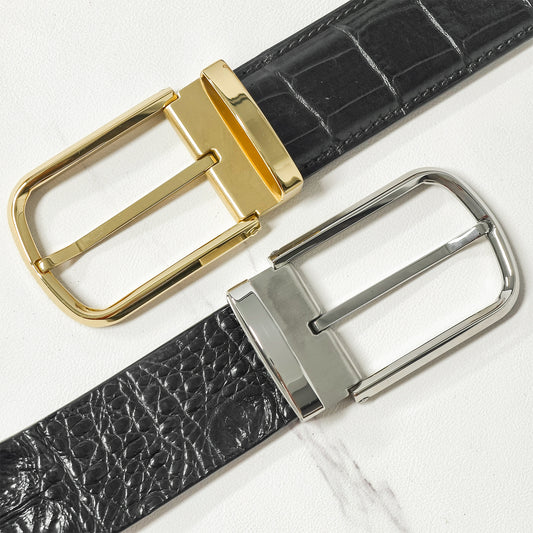 Minimalist Metal Pin Belt Buckle, Gold & Silver Options